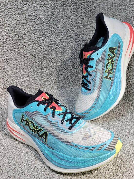 Hoka One Cielo X1 2.0 Unisex Size W12.5 M11.5 Frost Black Running Shoes 1162053 main image 7